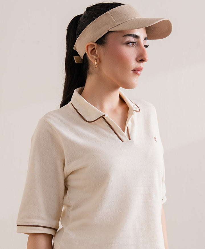 OFF White Waffle POLO (Women)