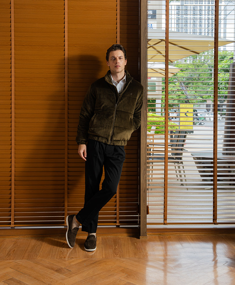 Brown Corduroy Puffer Jacket