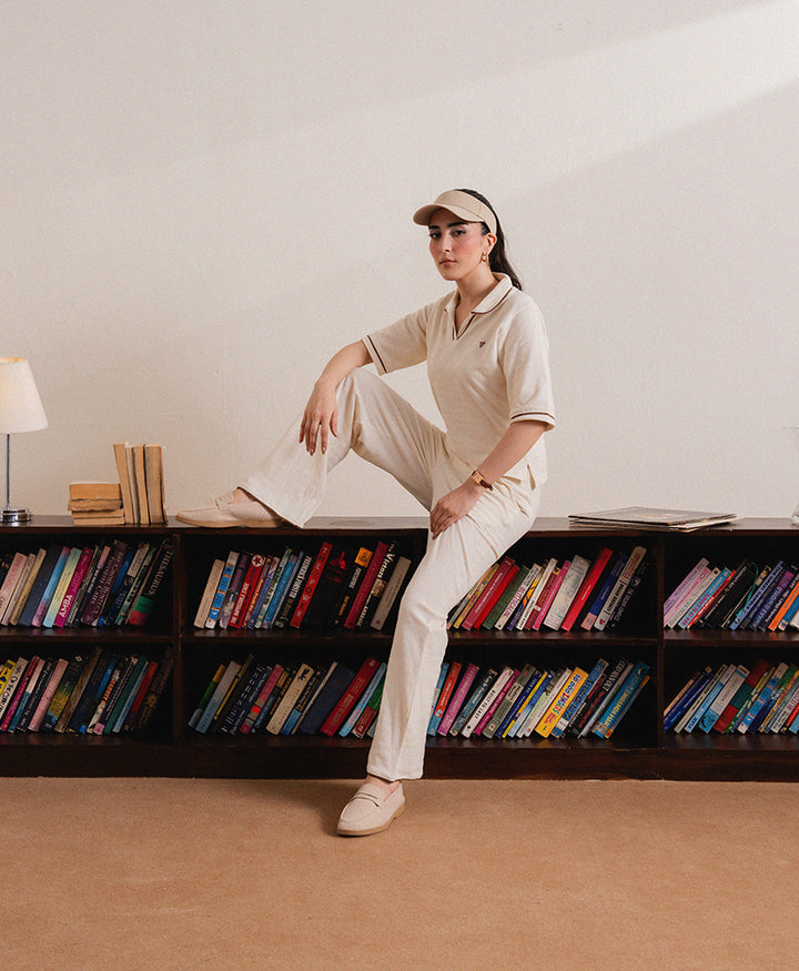 OFF White Waffle POLO (Women)