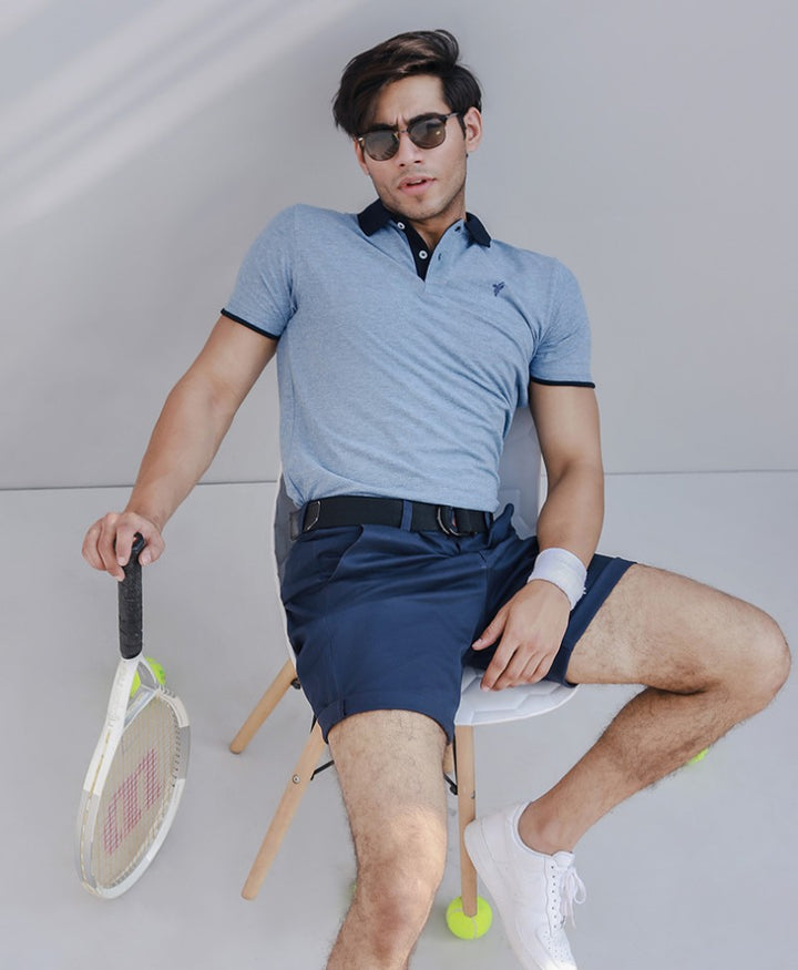 Blue Contrasting Polo