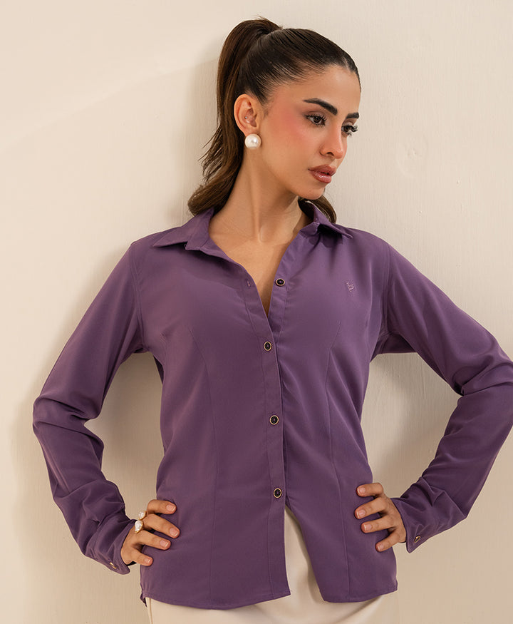 Purple Fitted Shirt (Women)