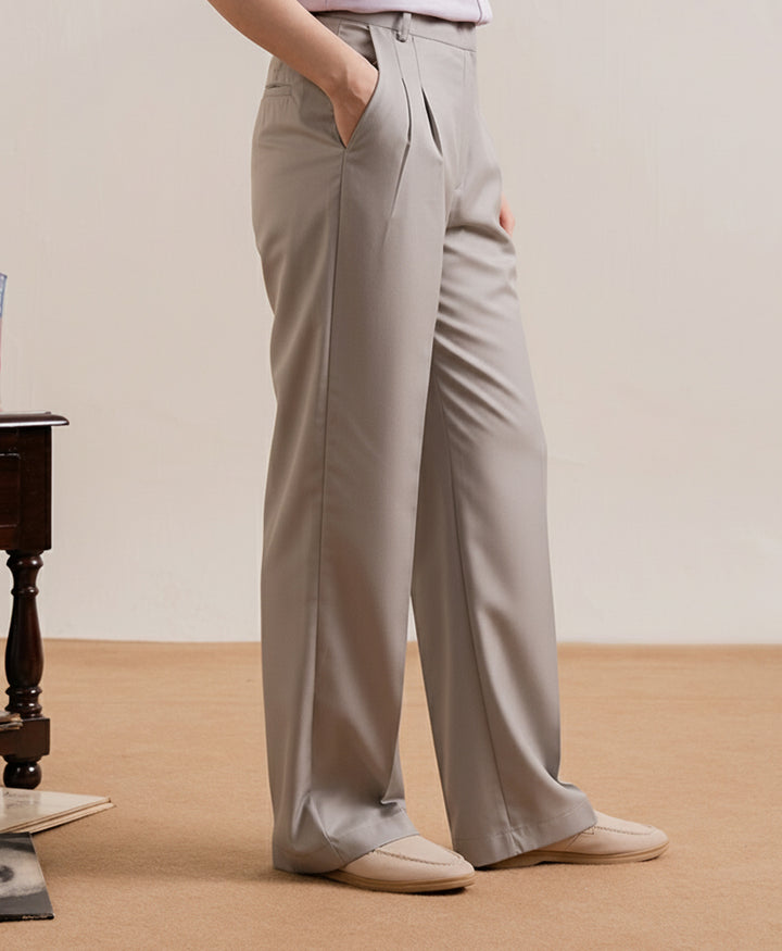 Sand Brown Formal Wide Leg Pants (Women)