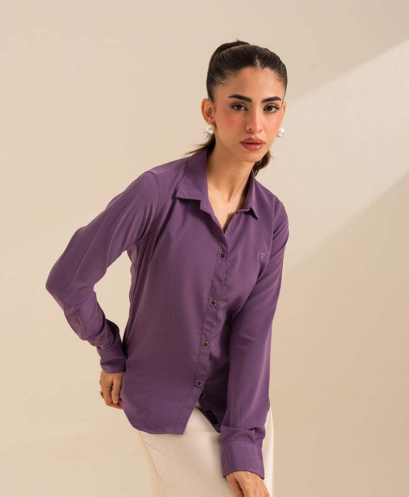 Purple Fitted Shirt (Women)