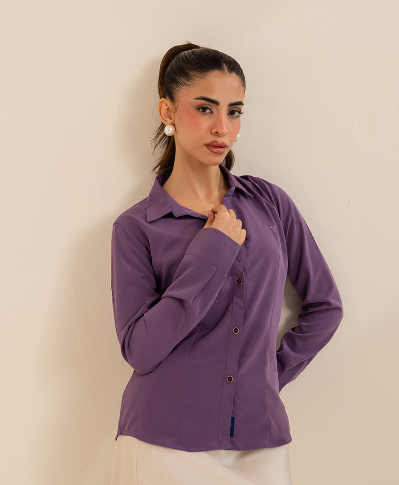 Purple Fitted Shirt (Women)