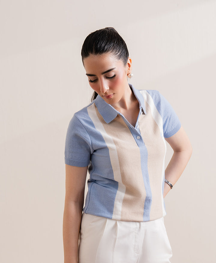Stone & Sky Striper Knitted POLO (Women)