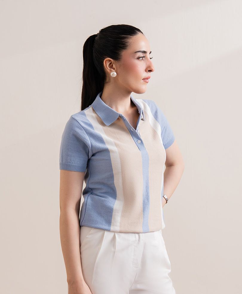 Stone & Sky Striper Knitted POLO (Women)