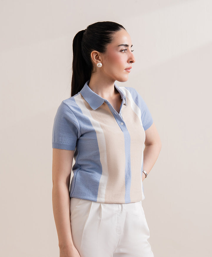 Stone & Sky Striper Knitted POLO (Women)