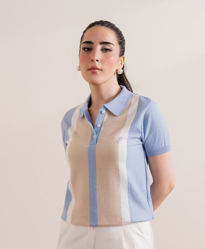 Stone & Sky Striper Knitted POLO (Women)