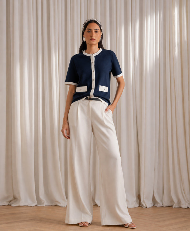 Navy Frame Cardigan (Women)
