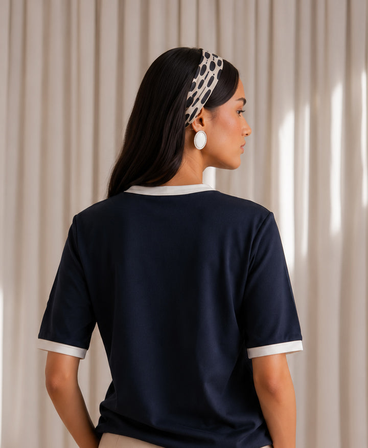 Navy Frame Cardigan (Women)