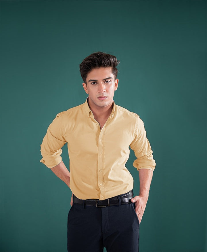 Yellow Oxford Shirt (Slim Fit)