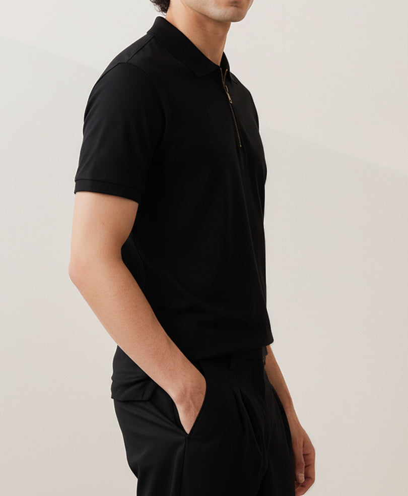Black Zip POLO