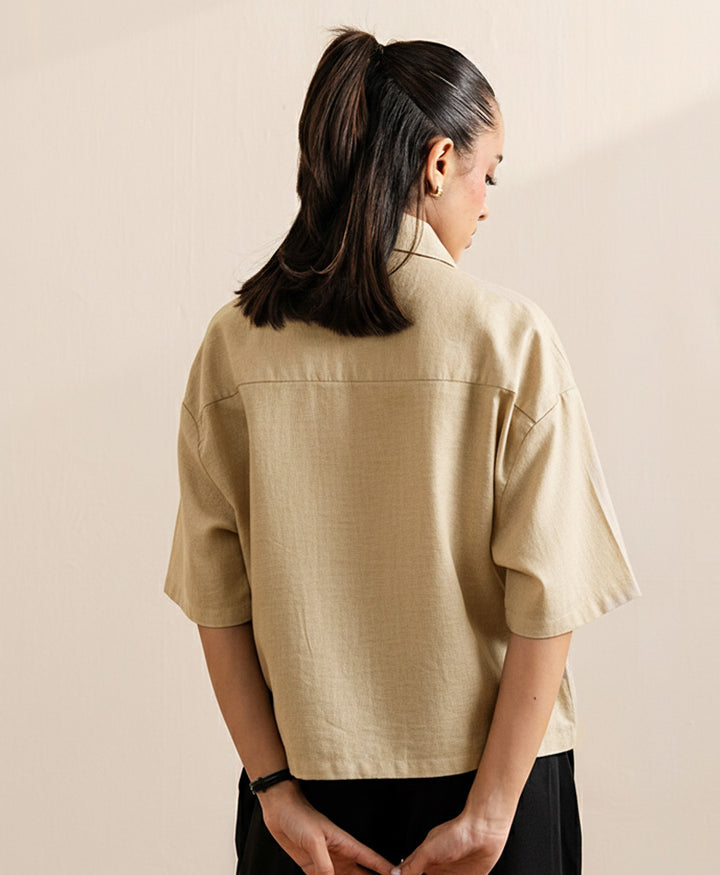 Beige Boxy FIT Shirt (Women)