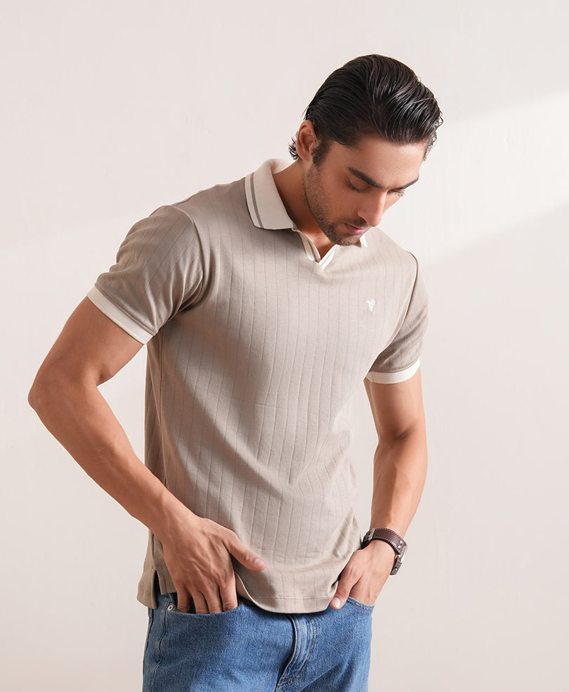Tuffet V-Neck Drop Needle POLO