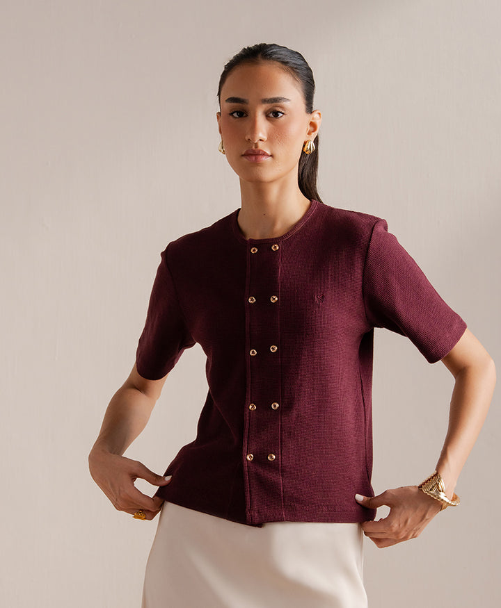 Maroon After Hour Cardigan (Women)