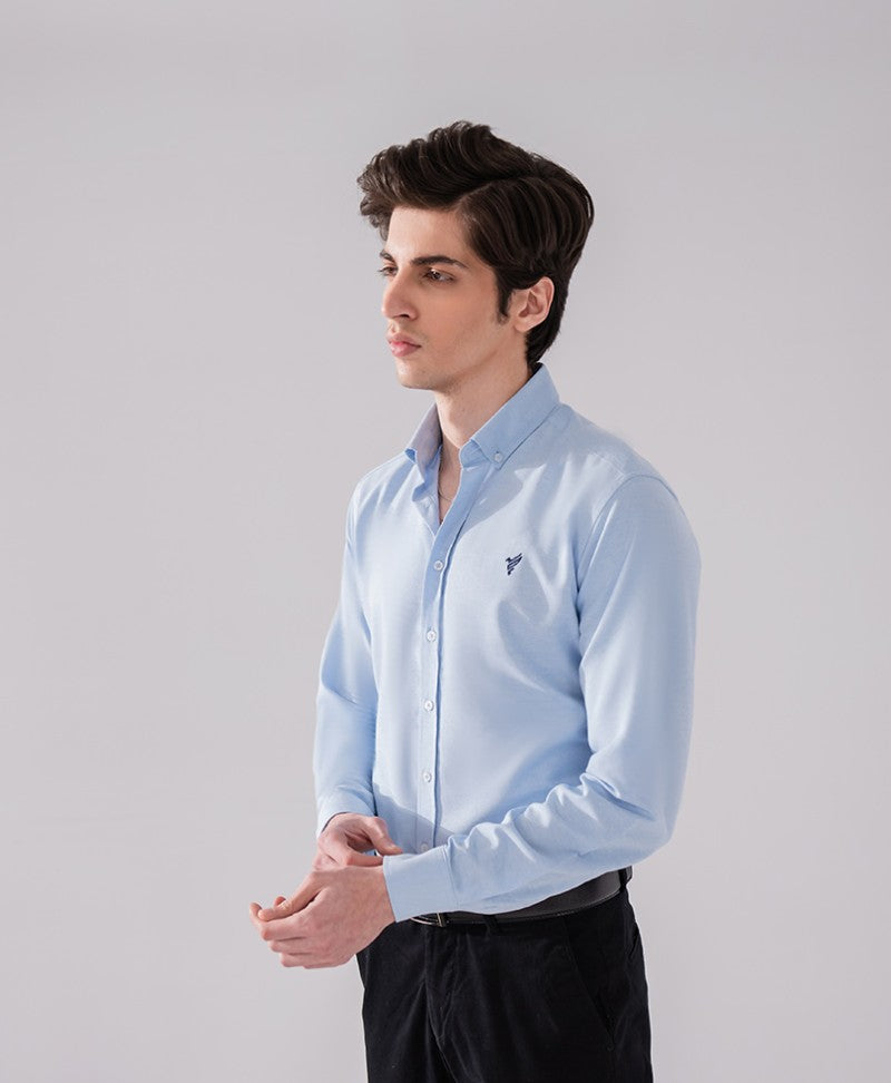 Sky Blue Oxford Shirt (Slim / Modern Fit)