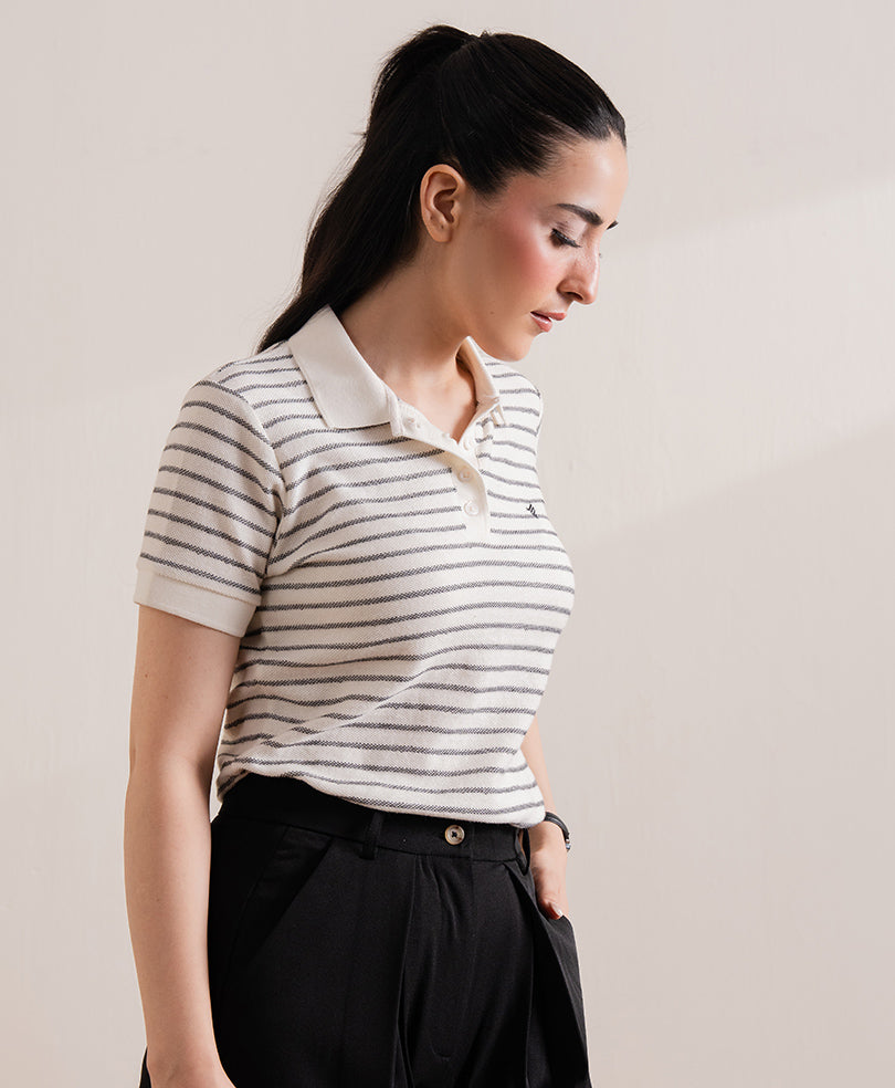 Modern Stripe POLO (Women)