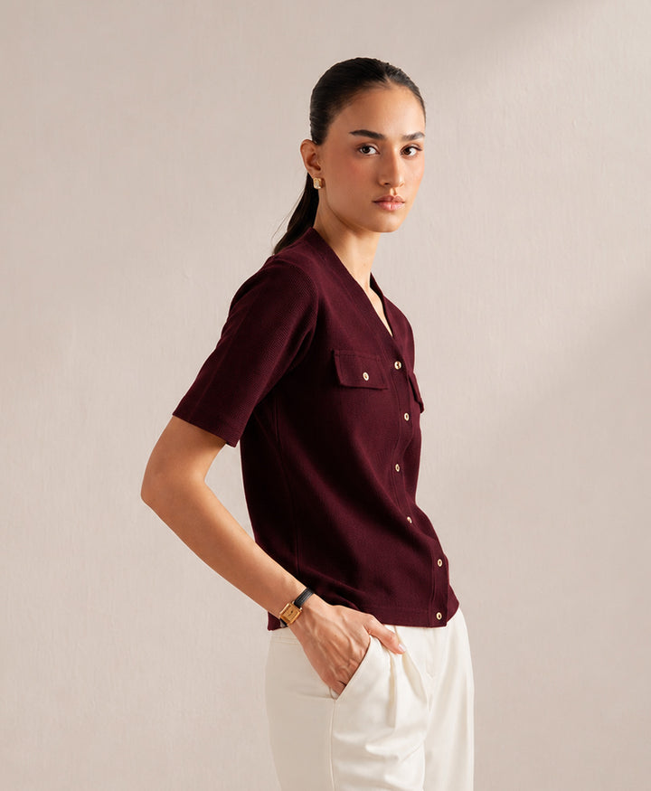 Burgundy Palermo Cardigan (Women)