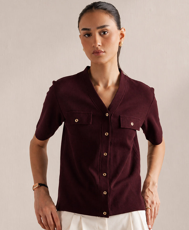Burgundy Palermo Cardigan (Women)