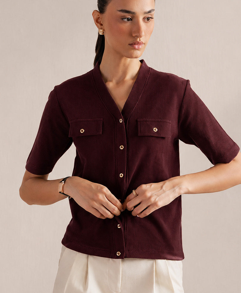 Burgundy Palermo Cardigan (Women)