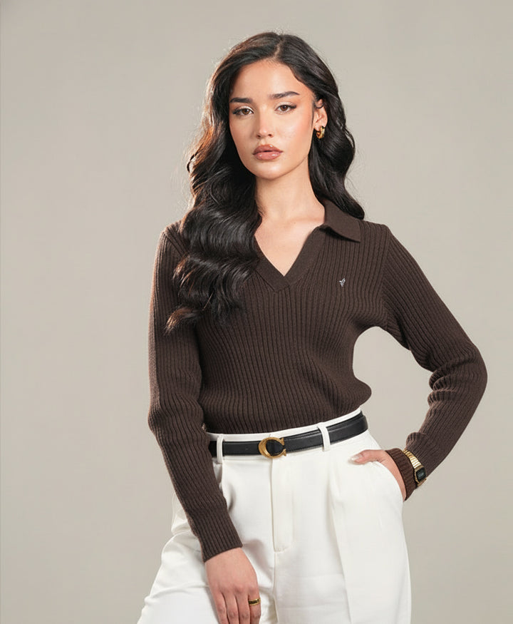 Chocolate POLO Sweater (Women)