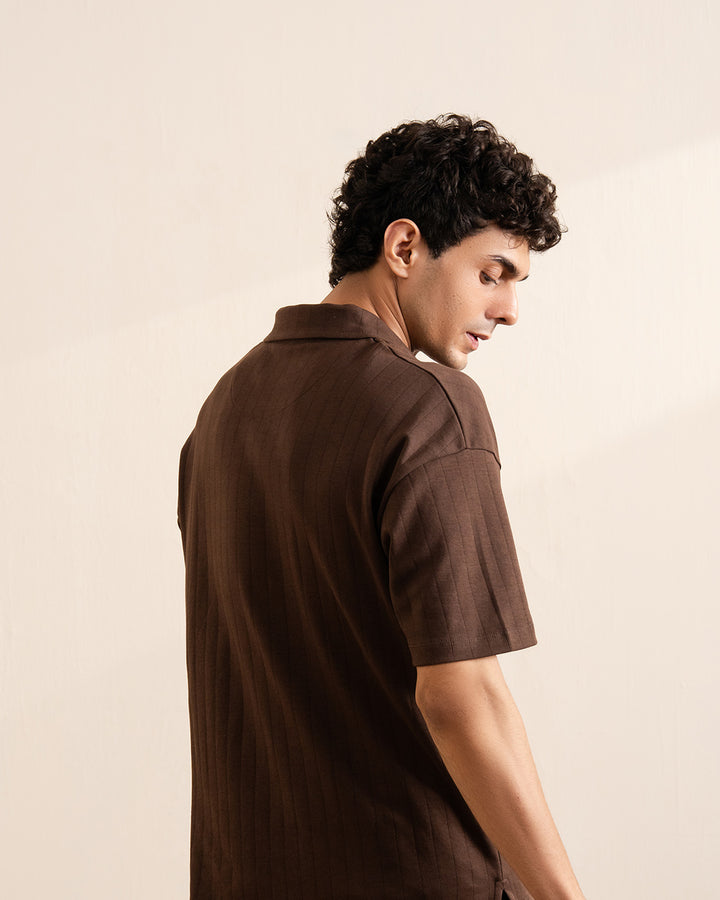 Chocolate Brown Drop Needle POLO