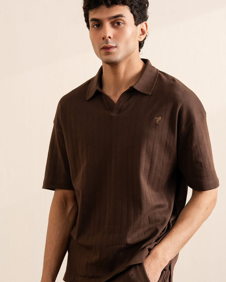 Chocolate Brown Drop Needle POLO