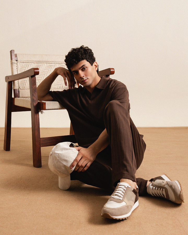 Chocolate Brown Drop Needle POLO