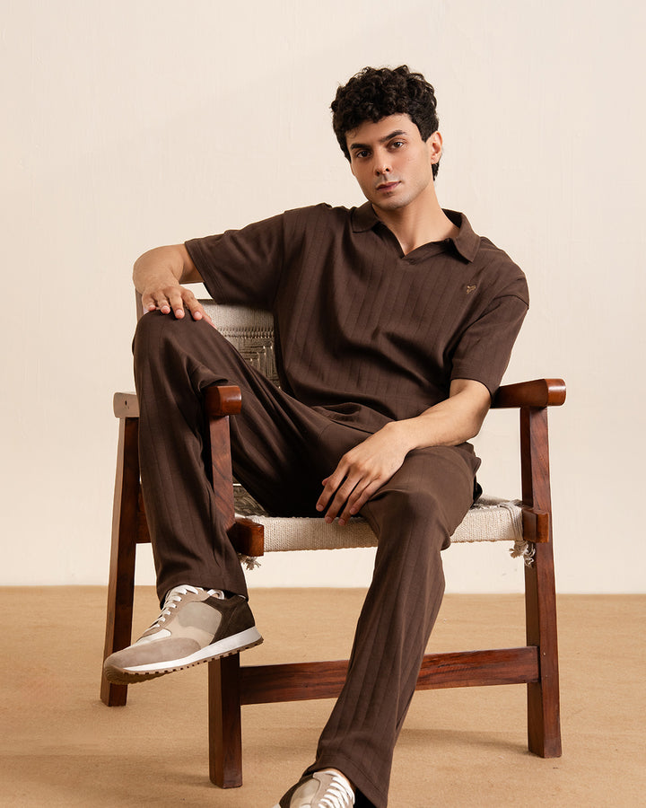 Chocolate Brown Drop Needle POLO