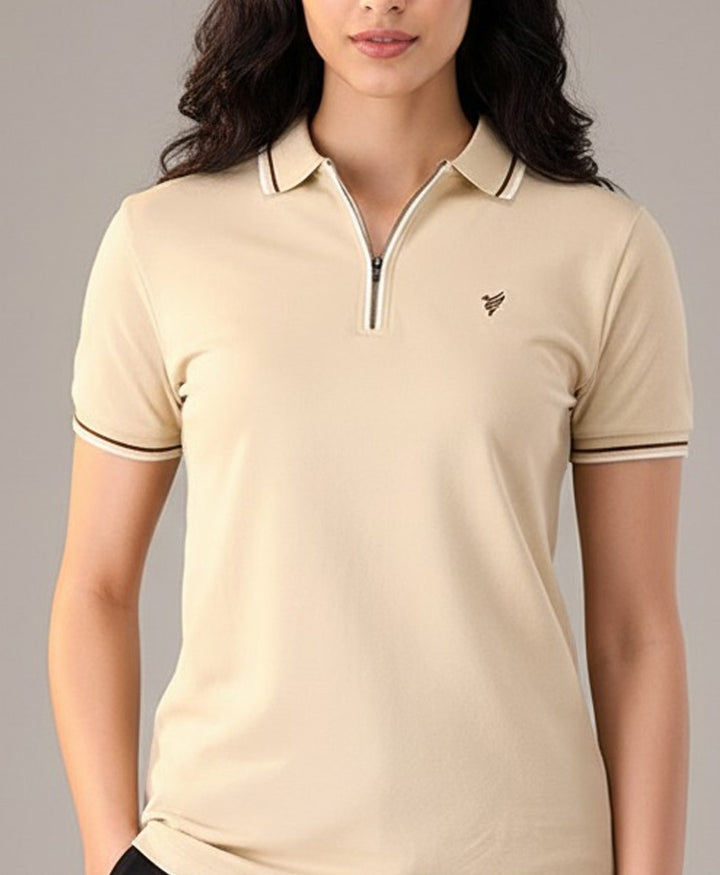 Wood Ash Zip POLO (Women)