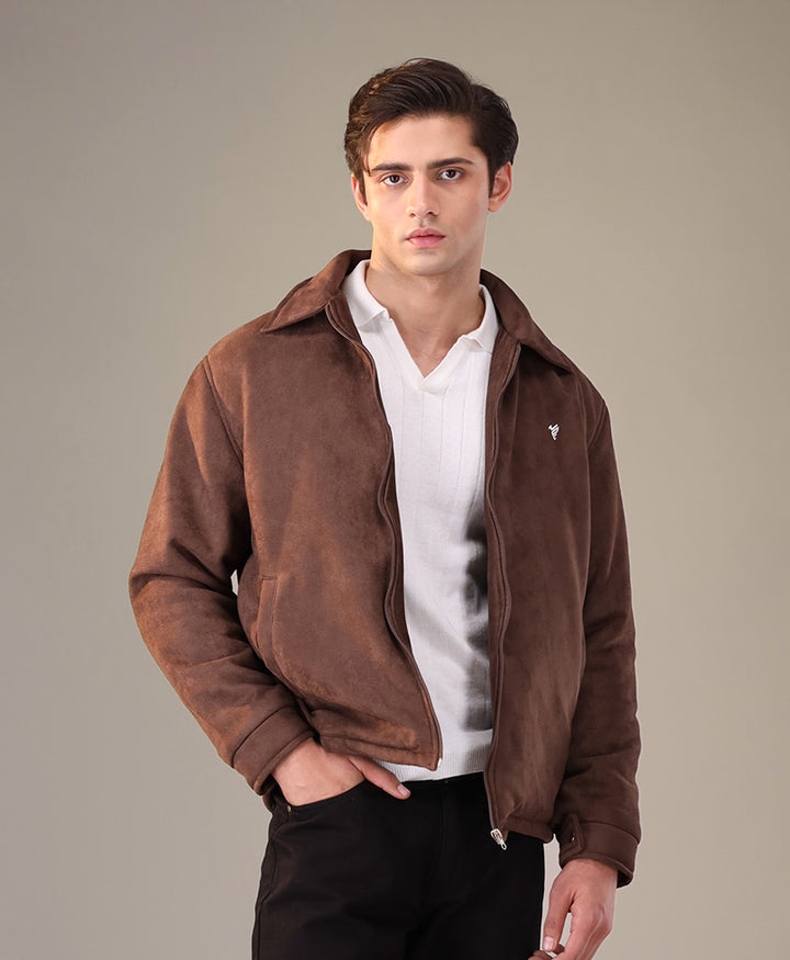 DK Brown Suede Flight Jacket