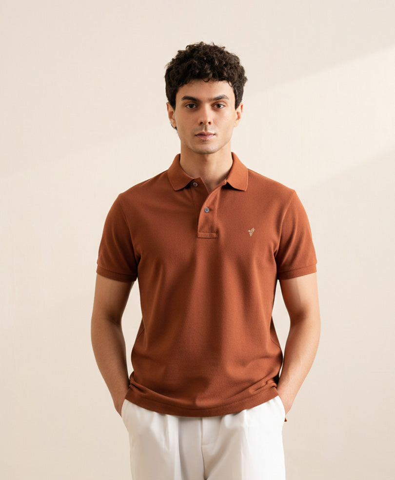 Ginger Brown Basic POLO