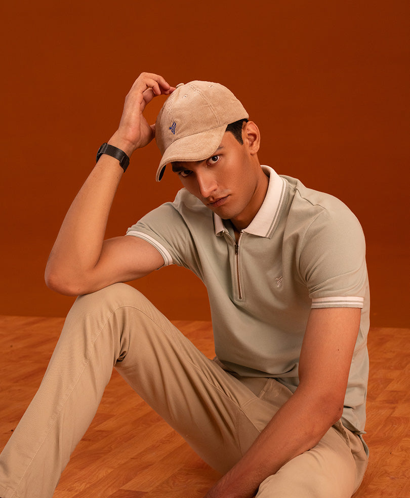 Mint Retro Zip POLO