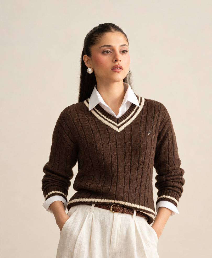 Classic Chocolate Cricket Sweater (Women)