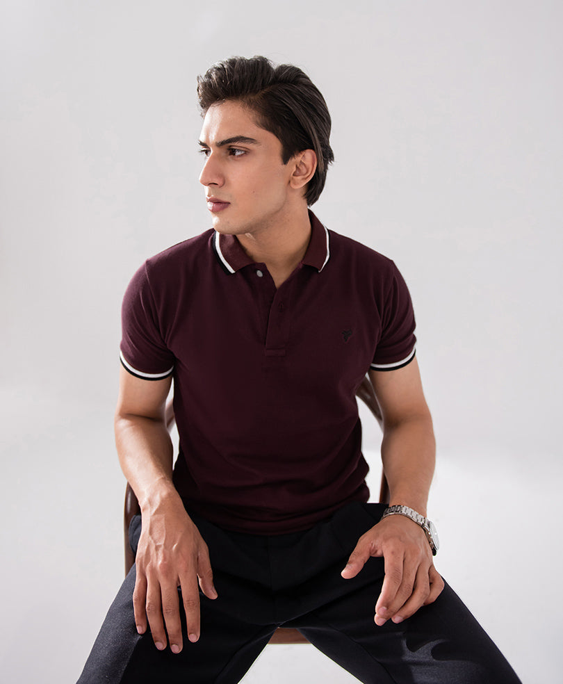 Maroon Tipping POLO