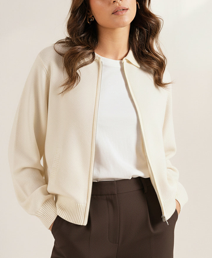 OFF White Zipper Cardigan (Women)