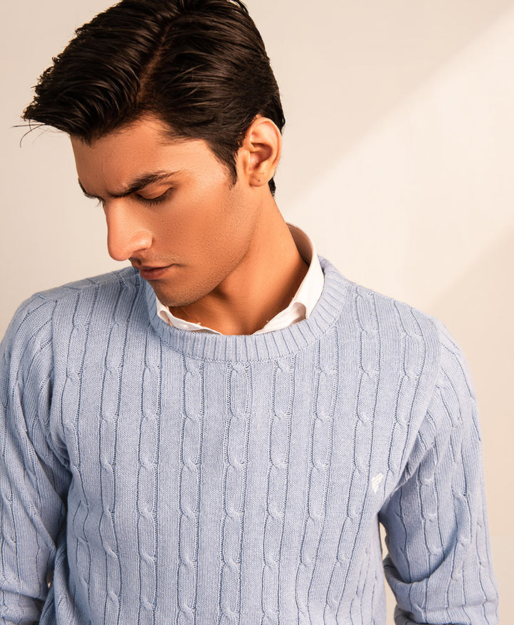 Sky Cable Knit Sweater