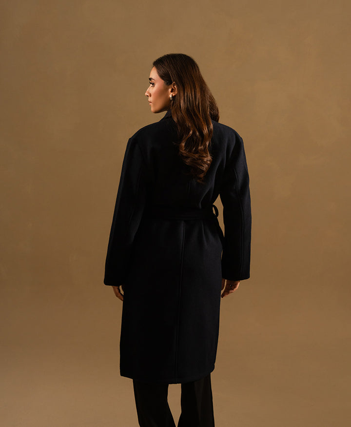 Navy Long Coat (Women)