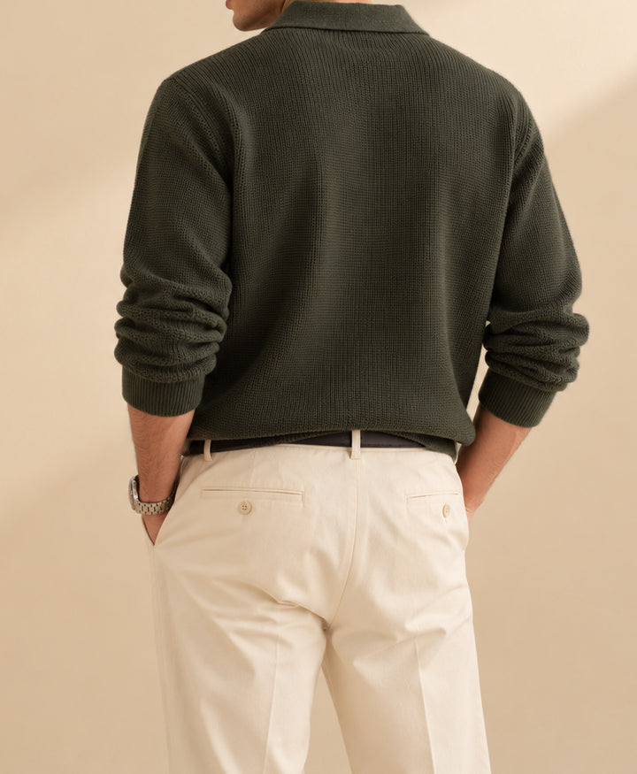 Forest Olive Heritage POLO Cardigan