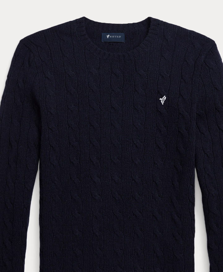 Navy Cable Knit Sweater (Women)