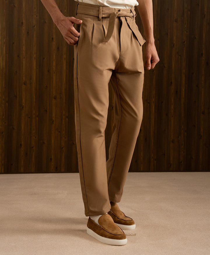 Coffee Fitted Hero Trouser Pant