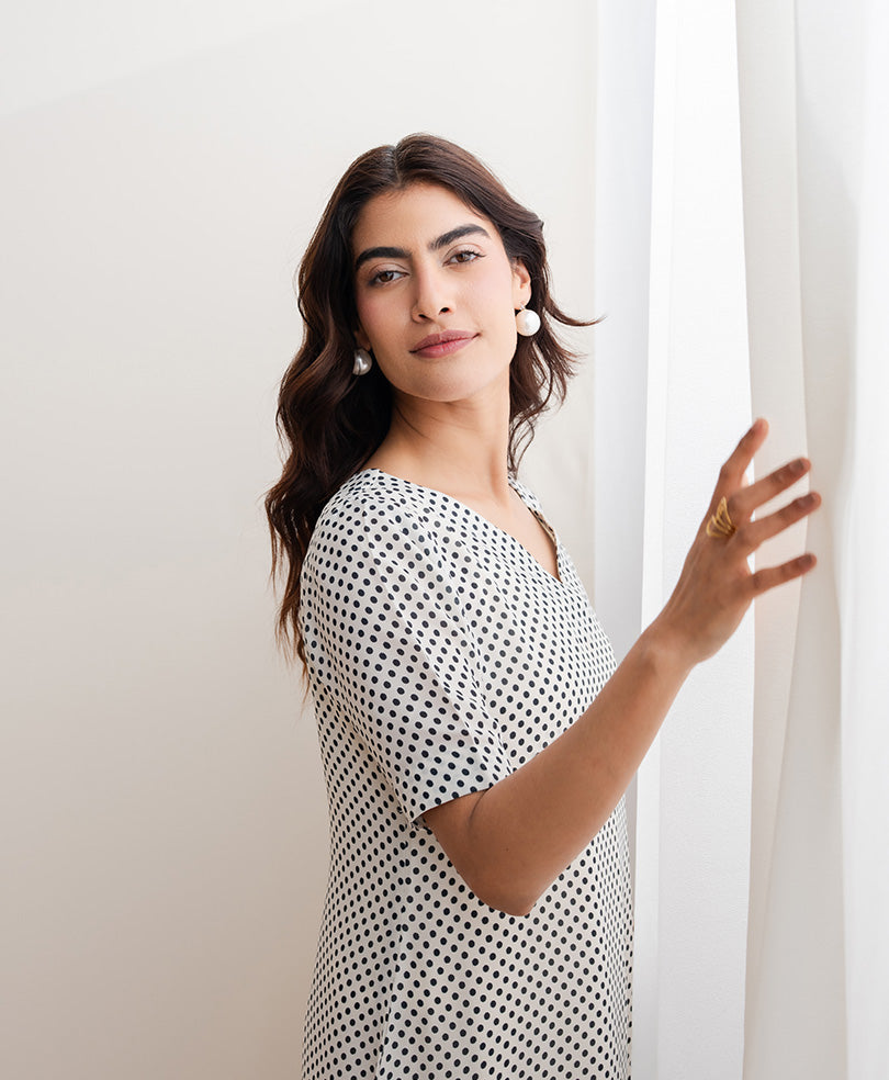 OFF White Polka Dot Dress (Women)