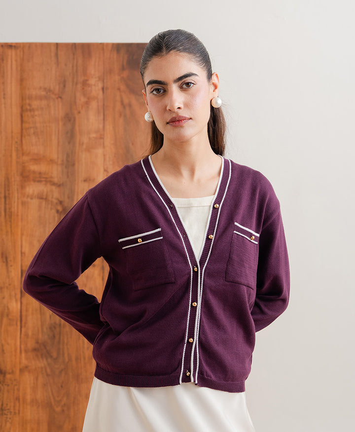 Burgundy Maison Cardigan (Women)