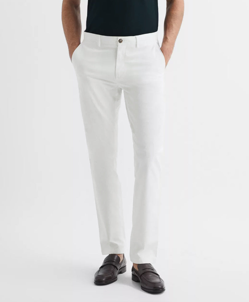 White Stretch Chino Pants