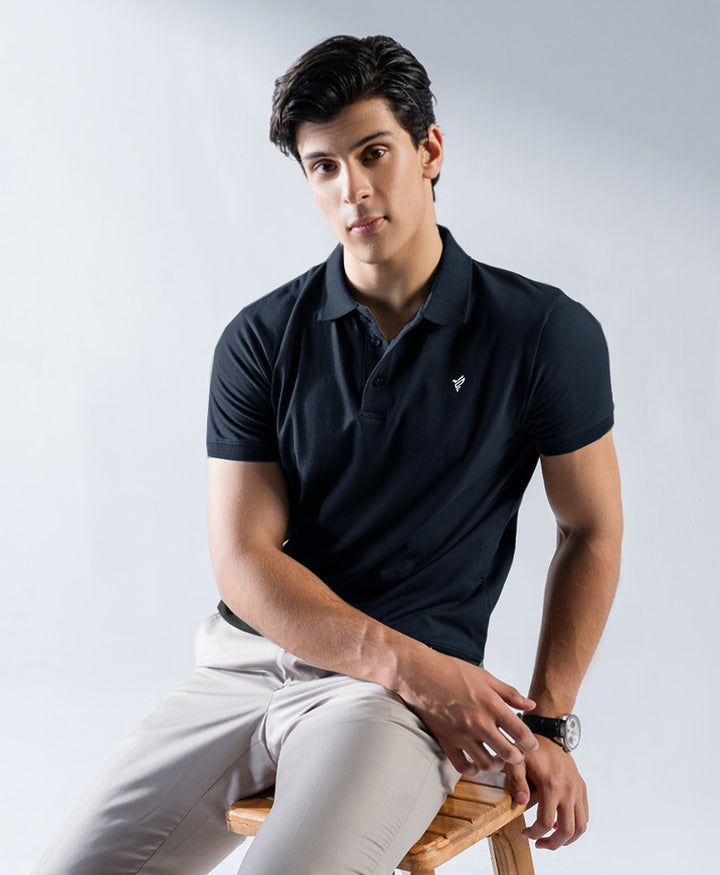 Navy Jersey POLO