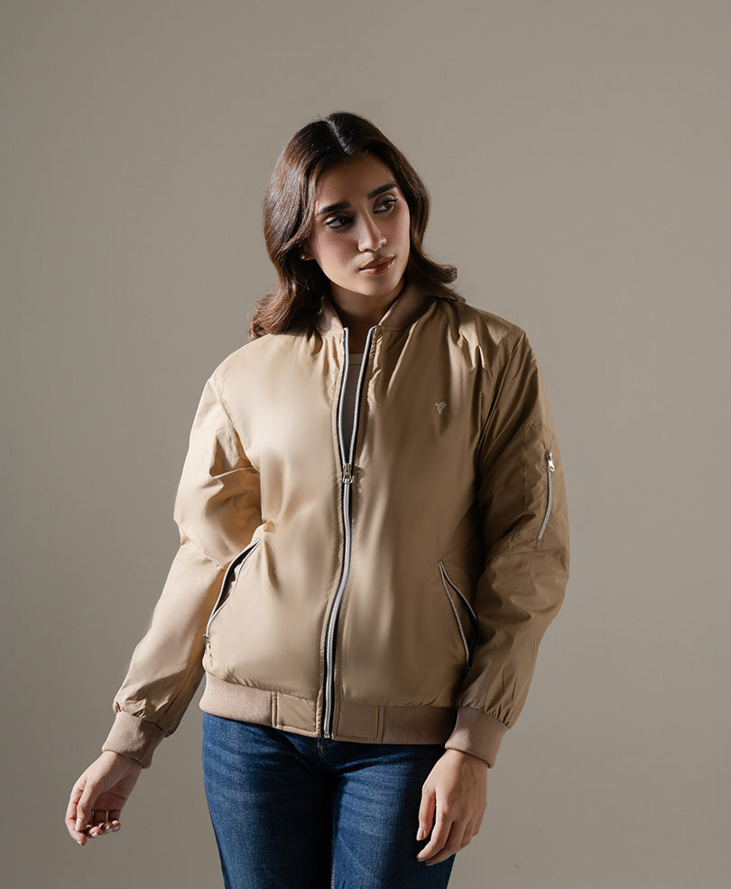 Lt Gold Bomber Jacket (Women)