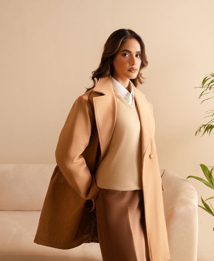 Camel Long Coat (Women)