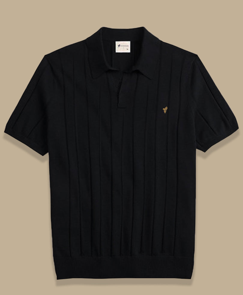 Black Knitted POLO