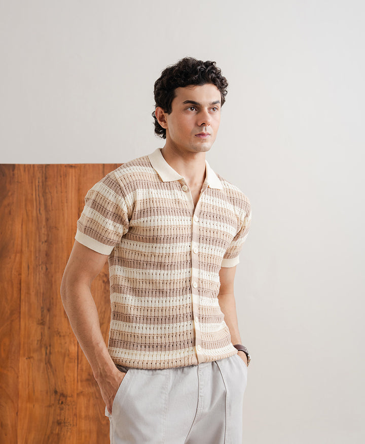 Tan Artisan POLO Cardigan