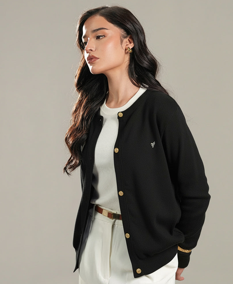 Black Knitted Cardigan (Women)